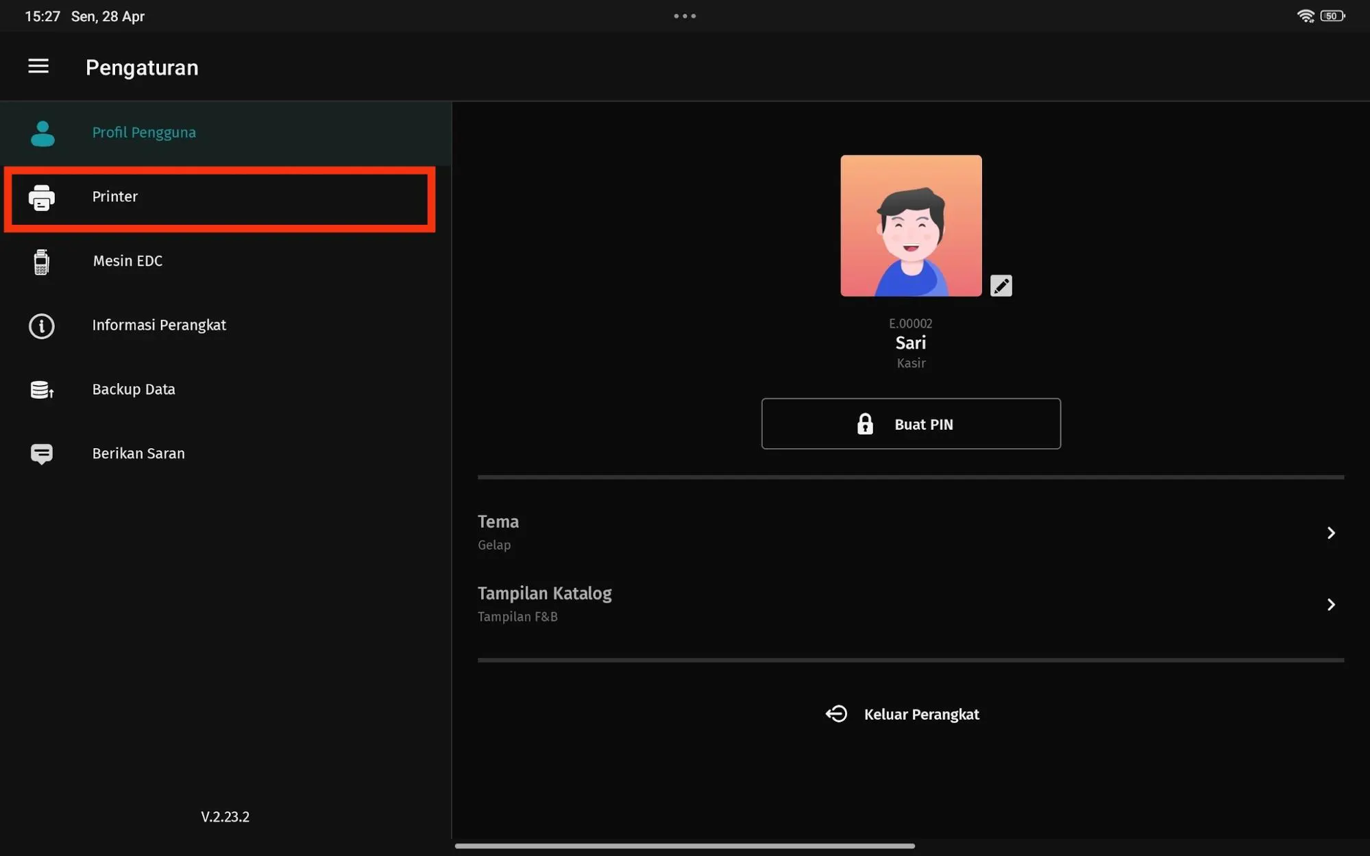 setting printer WiFi/LAN